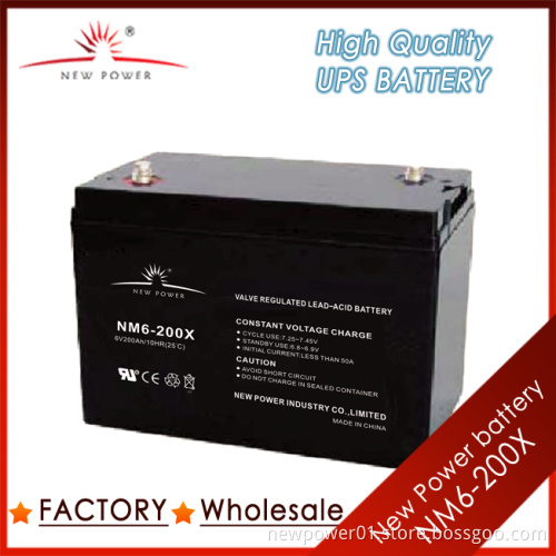 6V 200ah Maintenance Free SLA Battery for UPS (NM6-200X)